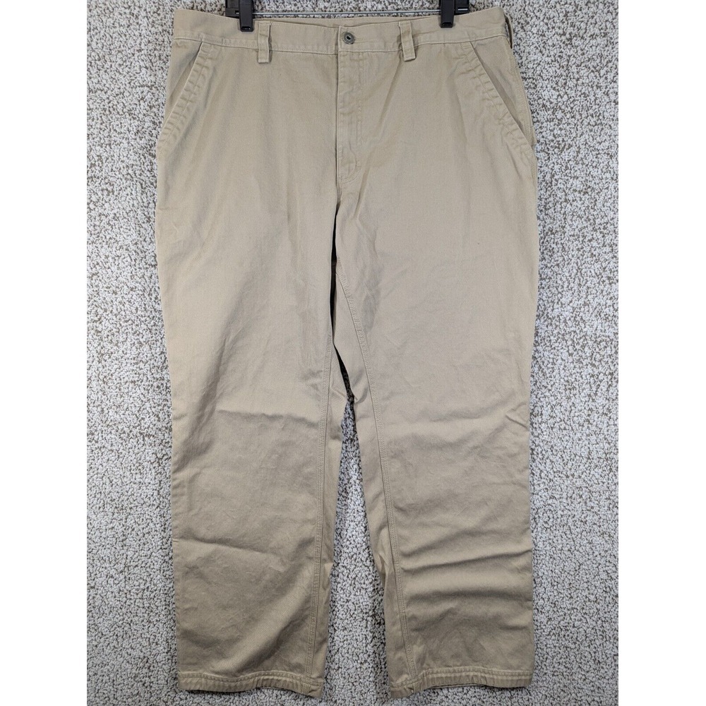 Duluth Trading Carpenter Pants Men's‎ 40x32 Khaki Canvas Straight Regular Grunge